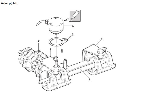 AXLE COMPLETE, LEFT