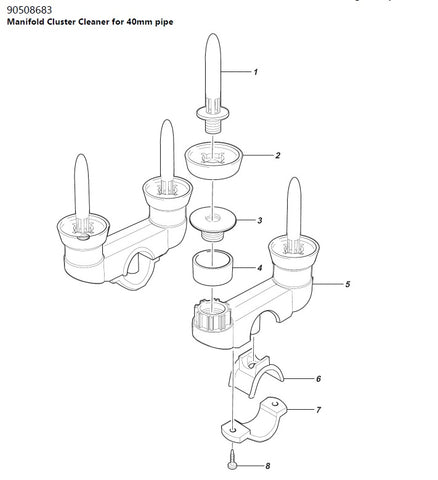 MANIFOLD CLUSTER CLEANER FOR 40MM PIPE