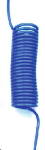 Retractable coil - no fittings (blue)