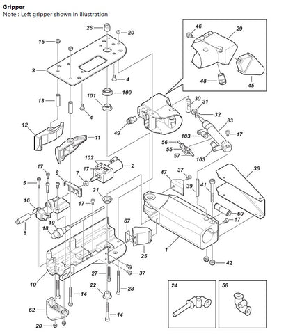 DELAVAL GRIPPER VMS PARTS