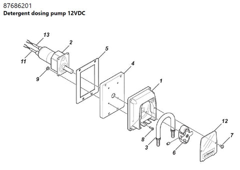 DETERGENT DOSING PUMP 12VDC